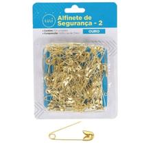 Alfinetes de Segurança Nº 2 - Dourado 100 unidades 3,2cm