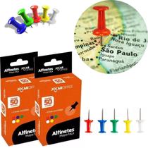 Alfinetes Taça Coloridos Para Mapa Quadro Cortiça 100 Un