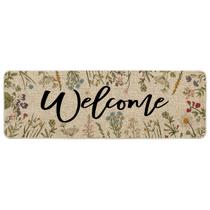 Alfombra Artoid Mode 61x183 cm Floral Bienvenida Primavera perfil bajo