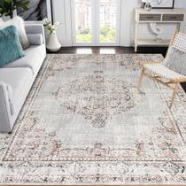 Alfombra de Área Bohemia de Fácil Lavado 160x200 cm Ladrillo Gris