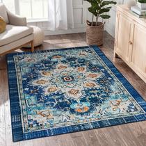 Alfombra de Área Fácil de Lavar Vintage Mandarina 120x180 cm