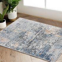 Alfombra de Área Jinchan 61x91 cm Lavable Moderna Abstracta Azul Alfombra de Área Jinchan 61x91 cm Lavable Moderna Abstracta Azul