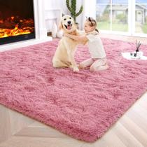 Alfombra de área Noahas Fluffy Blush para dormitorio de niñas 120x180 cm