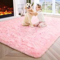 Alfombra de Área Noahas Rosa Esponjosa 120x180cm para Dormitorio de Niñas