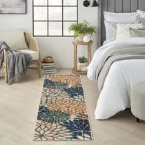 Alfombra de Área Nourison Home Aloha Interior/Exterior Azul Verde 60x180cm