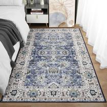 Alfombra de Área ULTSOFE Boho Lavable a Máquina 120x180 cm Multicolor Azul Alfombra de Área ULTSOFE Boho Lavable a Máquina 120x180 cm Multicolor Azul