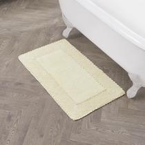 Alfombra de Baño Laura Ashley con Borde de Volantes 100% Algodón Amarilla 50x85cm