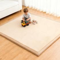 Alfombra de Juego para Bebé RONGFA 127x127 cm Espuma Gruesa Antideslizante Marrón