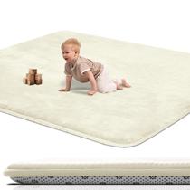 Alfombra de Juego para Bebé SEPARO 3 cm Suave Antideslizante Beige 120x120 cm
