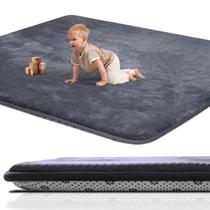 Alfombra de Juego para Bebés SEPARO 120x120 cm Espuma Acolchada Gruesa Gris