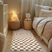 Alfombra jinchan Runner 5x152 cm a Cuadros Antideslizante Marrón Alfombra jinchan Runner 5x152 cm a Cuadros Antideslizante Marrón