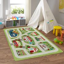 Alfombra LIVEBOX Verde para Niños para Cuarto de Juegos Lavable 120x180 cm