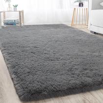 Alfombra Merelax Carbón de Peluche Esponjosa 122x183 cm Alfombra Merelax Carbón de Peluche Esponjosa 122x183 cm