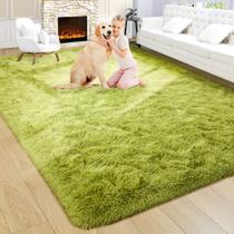Alfombra Noahas Grande Verde de Pelo Largo 183x274 cm