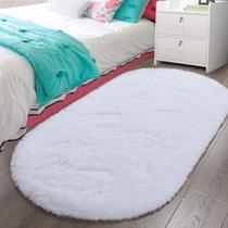 Alfombra Ovalada Suave Blanca LOCHAS 83x135 cm Alfombra Ovalada Suave Blanca LOCHAS 83x135 cm