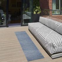 Alfombra Rug Nourison Essentials 67x229 cm Azul Gris para Interior y Exterior Alfombra Rug Nourison Essentials 67x229 cm Azul Gris para Interior y Exterior