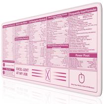 Alfombrilla para Escritorio iCasso Atajos de Excel XXL 90x40 cm Rosa
