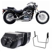 Alforge Bolsa Custom 30 Litros Cravo Com Afastadores Honda Shadow 600