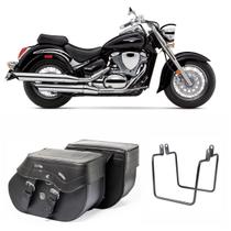 Alforge Bolsa Lateral Moto Custom 30 Litros Com Afastador Suzuki Boulevard M 800 M 1500