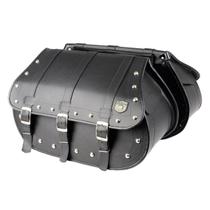 Alforge Bolsa Lateral Moto Custom 40 litros com Cravos Par Tondin Forza