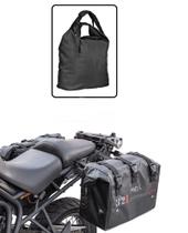 Alforge bolsa lateral soldado capota marítima reforçado impermeavel COM bolsa interna p/ big trail moto grande Bmw Suzuk