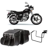Alforge Bolsa Mala Baú Lateral Botinha 20l Liso Afastador Suporte Haojue Chopper Road 150 Alforge Bolsa Mala Baú Lateral Botinha 20l Liso Afastador Suporte Haojue Chopper Road 150