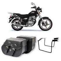 Alforge Bolsa Mala Baú Lateral Losango Liso 30L Afastador Suporte Haojue Chopper Road 150 Alforge Bolsa Mala Baú Lateral Losango Liso 30L Afastador Suporte Haojue Chopper Road 150