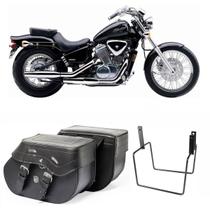 Alforge Bolsa Para Moto Custom 30 Litros Com Afastador Honda Shadow 600