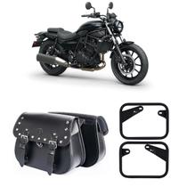 Alforge Custom Bolsa Cravos 18 Litros Com Suportes Kawasaki Eliminator 500 Par Alforge Custom Bolsa Cravos 18 Litros Com Suportes Kawasaki Eliminator 500 Par