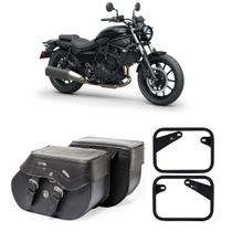 Alforge Custom Bolsa Lateral 30 Litros Com Suporte Kawasaki Eliminator 500 Par