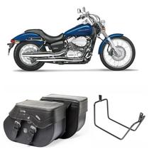 Alforge Lateral Bolsa Custom Para Moto 30 Litros + Afastador Honda Shadow 750 2006 até 2010 Par Alforge Lateral Bolsa Custom Para Moto 30 Litros + Afastador Honda Shadow 750 2006 até 2010 Par