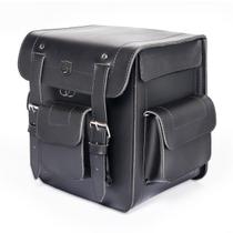 Alforge Moto Custom Bau Bolsa Traseira 40 Litros Para Capacete