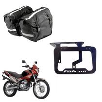 Alforge Nylon C/ Capa + Afastador Nx Falcon 400 Até 2008 Alforge Nylon C/ Capa + Afastador Nx Falcon 400 Até 2008