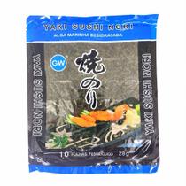Alga Marinha Nori Para Sushi Temaki Blue 10 Folhas - GW