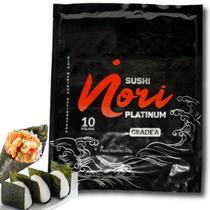 Alga nori importado para sushi temakis crocante livre de glúten opção segura para celiacos snack saudável e delicioso - 123BOX