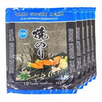 Alga Nori Para Sushi Temaki 10fls 28g Gw Blue ( Kit Com 5)