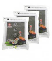 Alga Nori Para Sushi Temaki Fukumatsu 50 folhas (Kit com 3)