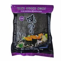 Alga Nori Para Sushi Temaki Yakinori Purple 50Fls 140g GW