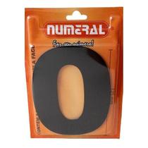 Algarismo 0 Numeral 125mm Preto 600-0