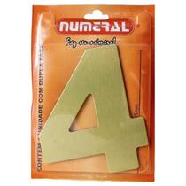 Algarismo 4 Numeral 125mm Ouro Escovado 200-4