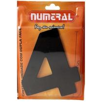 Algarismo 4 Numeral 125mm Preto 600-4