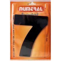 Algarismo 7 Numeral 125mm Preto 600-7