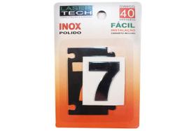 Algarismo 7 para Identificação Predial Inox Polido 4cm
