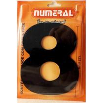 Algarismo 8 Numeral 125mm Preto 600-8