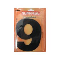 Algarismo 9 Numeral 125mm Preto 600-9 Algarismo 9 Numeral 125mm Preto 600-9