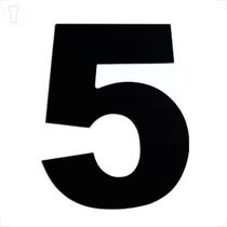 Algarismo aluminio chapa preto 12cm n 5