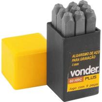 Algarismo de aço punção 4mm 0-9 para gravação - Vonder Plus Algarismo de aço punção 4mm 0-9 para gravação - Vonder Plus