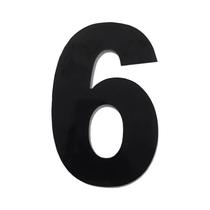 Algarismo Grande 6 Numeral 185mm Preto 685-6