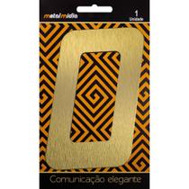 Algarismo Ouro Escovado N 0 - Metal Midia