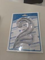 Algarismo residencial 12 cm em alumínio vazado nr 2 prata